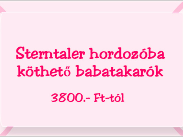 Sterntaler hordozóba köthető babatakarók már 3800.- Ft-tól!