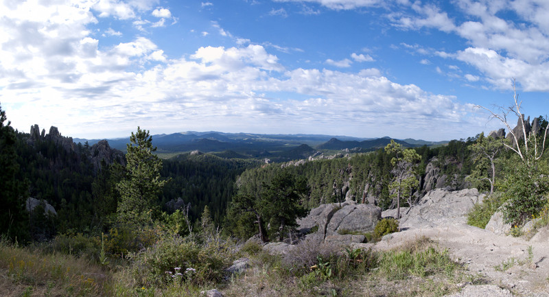 Needles Highway távlati fotó, Dél Dakotában