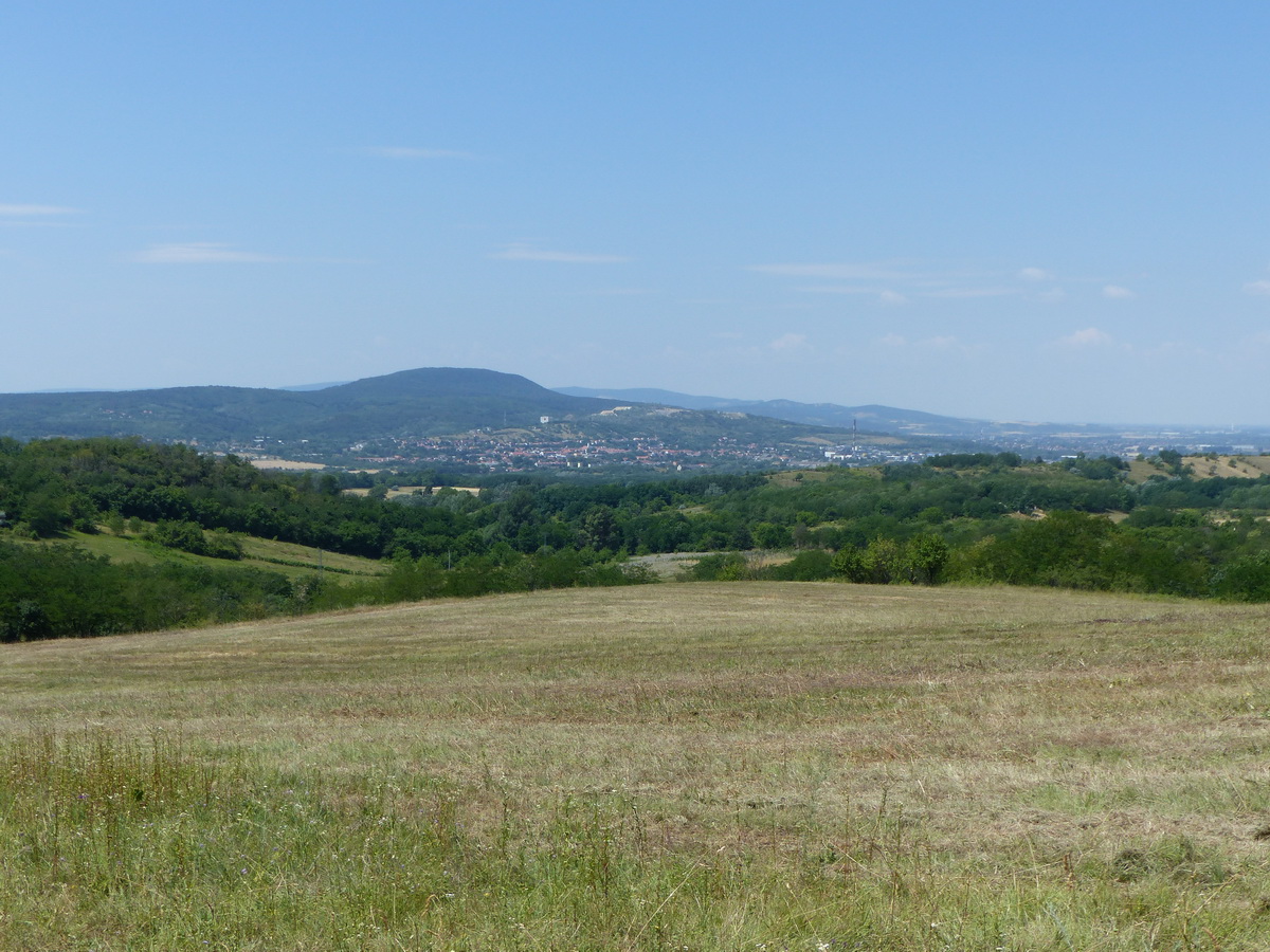 Kilátás a mezőről Dorogra és a Nagy-Getére