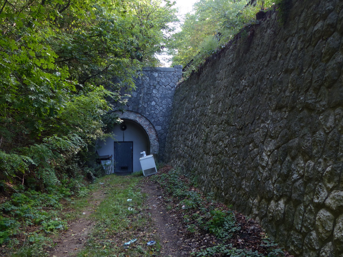 Elsétáltam a Homokvasút befalazott alagútjához is