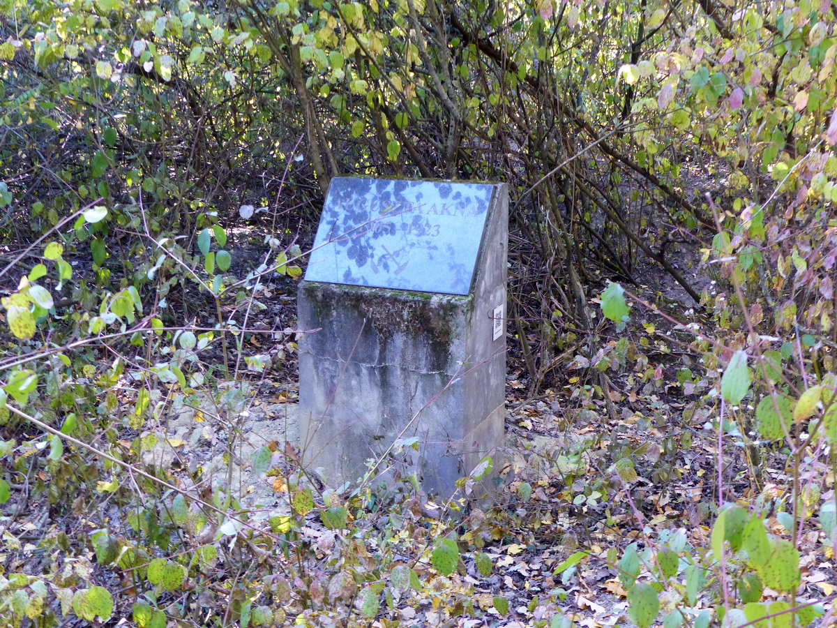 Az Auguszta-akna emlékköve a csalitosban