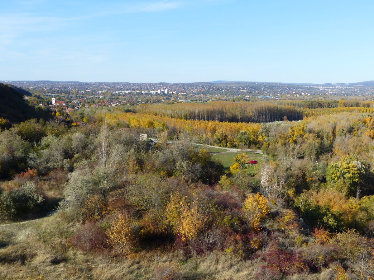 Kilátás a téglagyár rétjére és Érdre