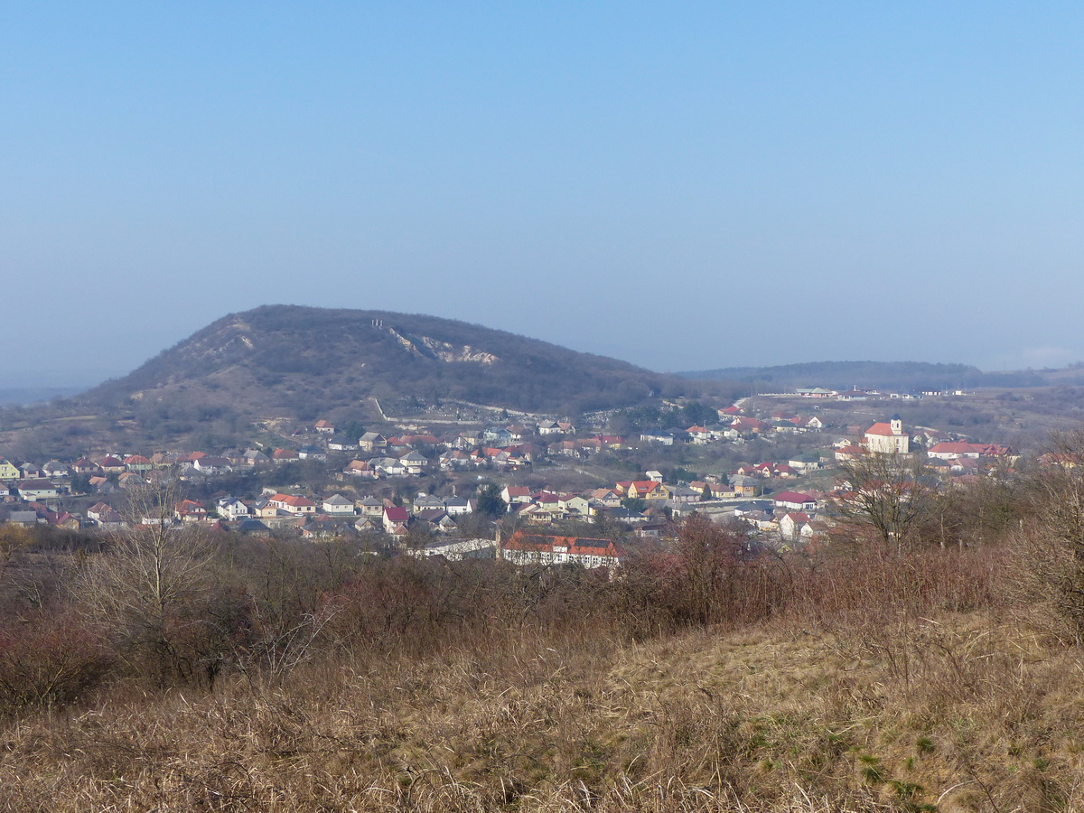 Kilátás Csolnokra a Pollus-hegyről