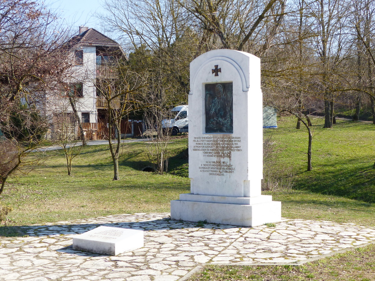 Az I. Világháborús hadifogolytábor emlékműve