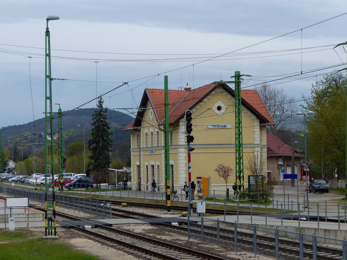 Piliscsaba, vasútállomás. Itt fejeztem be a túrámat.