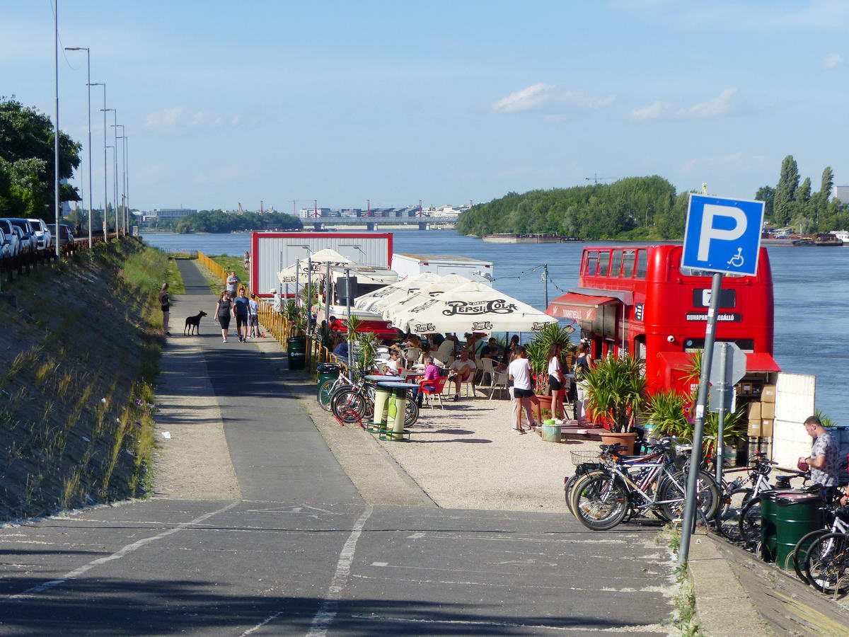 A Dunaparty Megálló közkedvelt kerékpáros pihenő