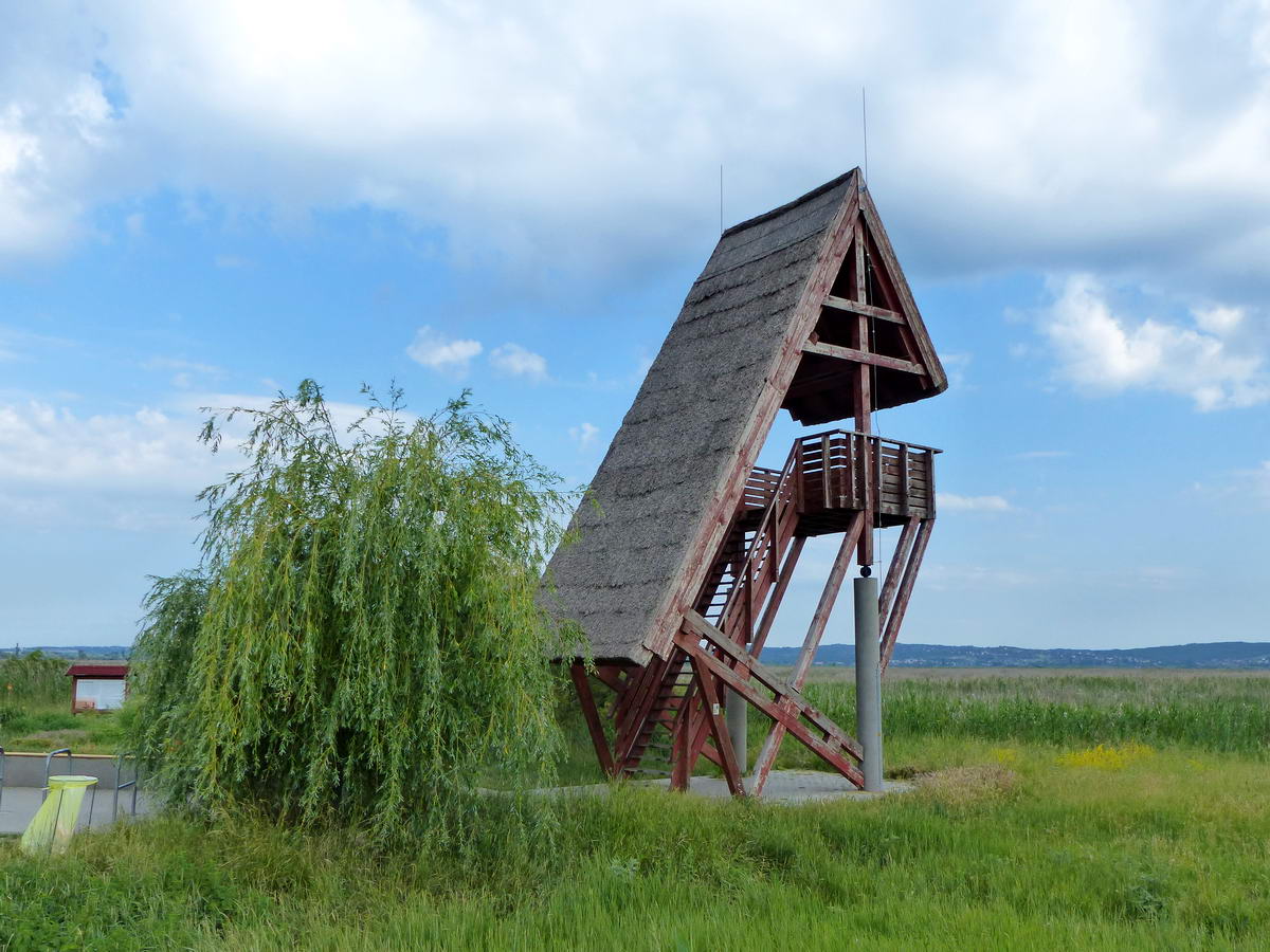 A Sarvajc kereszt melletti madármegfigyelő torony