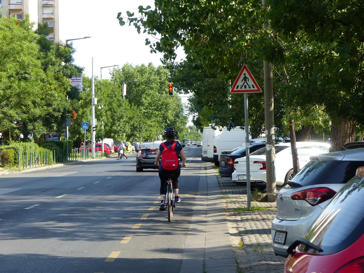 Szabad az út a Kossuth Lajos utca kerékpársávján