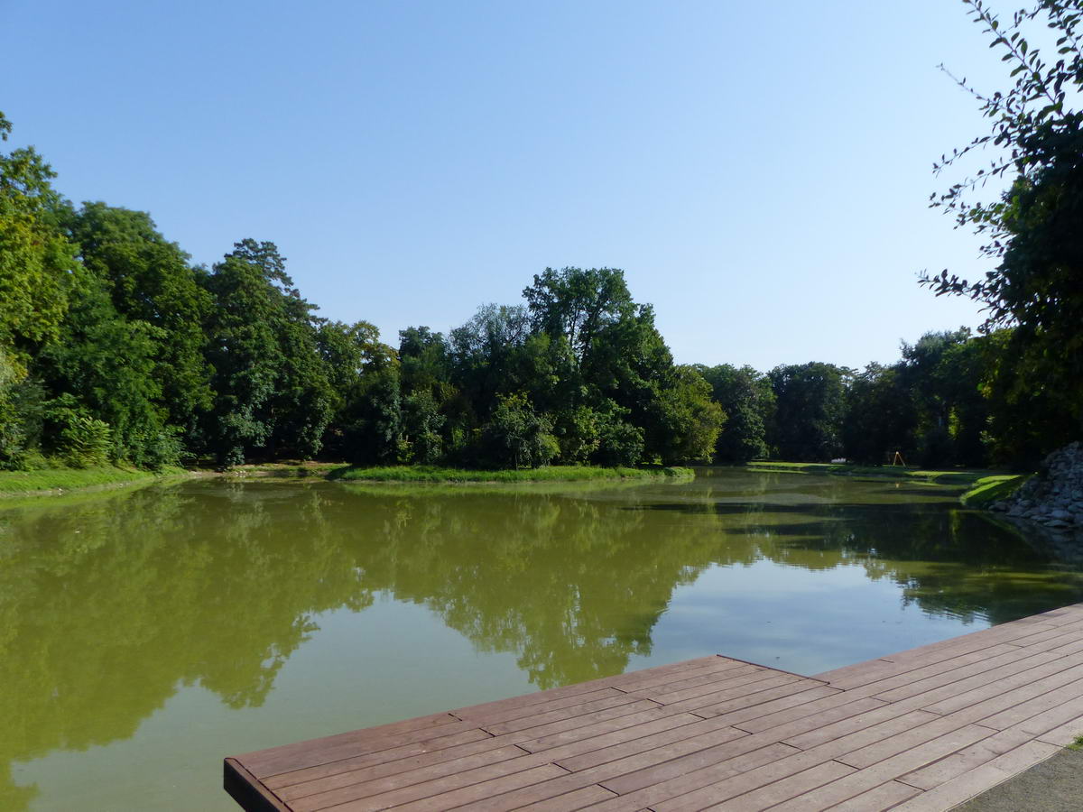 A kastélypark tavának partjára is lesétáltam