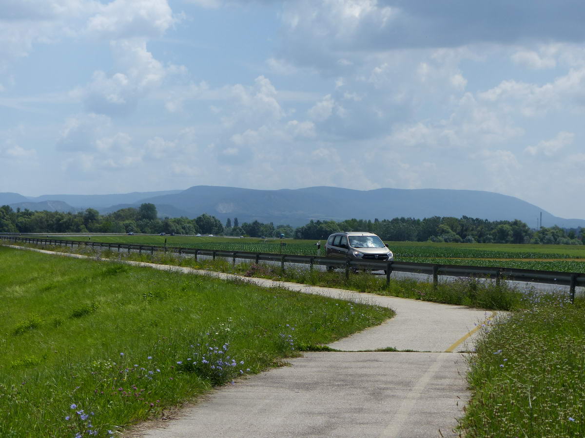 A 117-es út mellett tekerek a Pilis és a Visegrádi-hegység felé