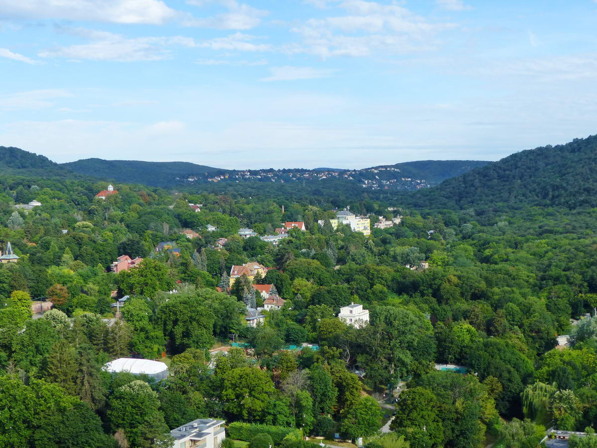 Észak felé tekintve egészen Hűvösvölgyig ellátunk