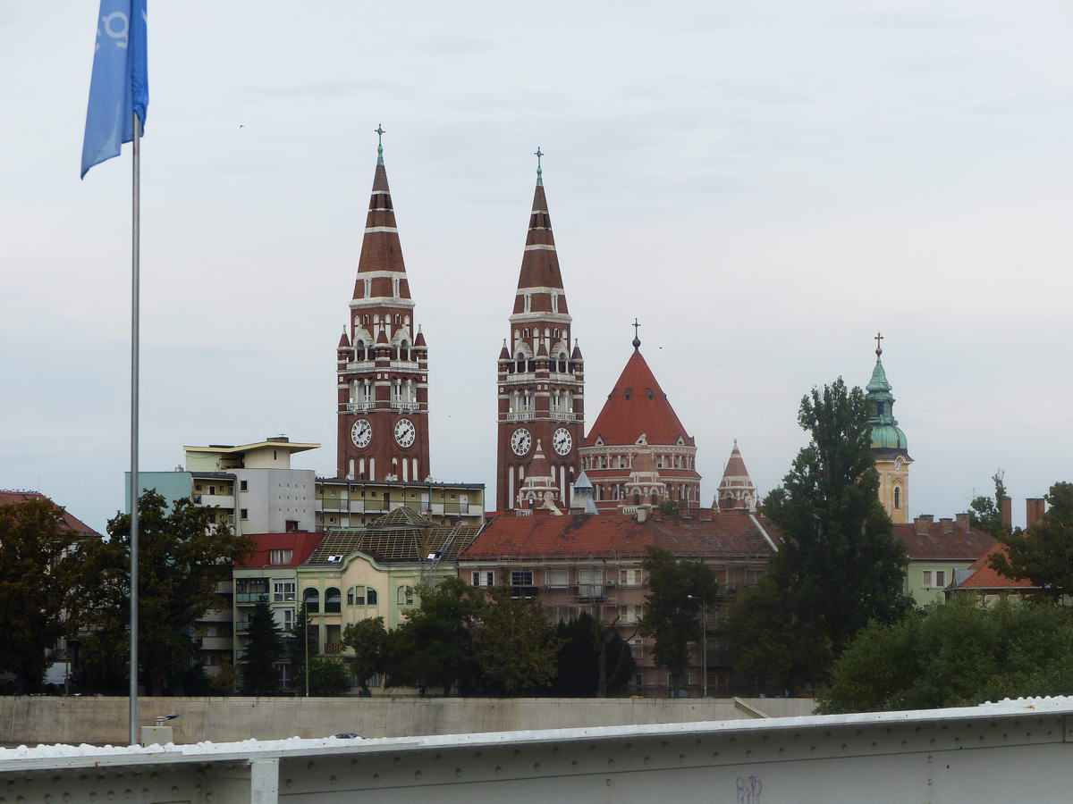 Szeged - A dóm a Belvárosi hídról fényképezve