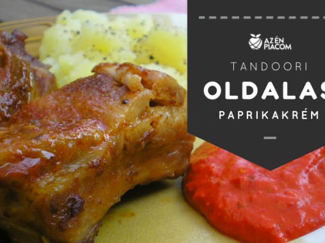 Tandoori oldalas sült-paprikakrémmel