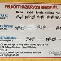 Felnőtt orvosi rendelés