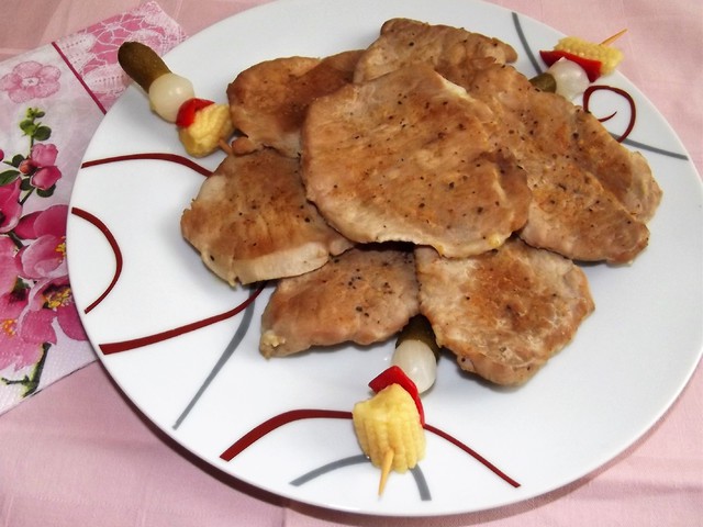 Sertésszelet dán fűszerezéssel.
