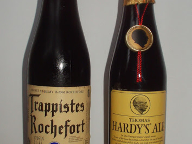 Trappistes Rochefort 10 vs. O'Hanlon's Thomas Hardy's Ale