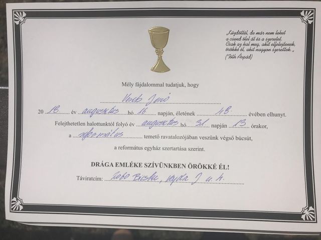 Az utolsó út - Vereb Jenő emlékére
