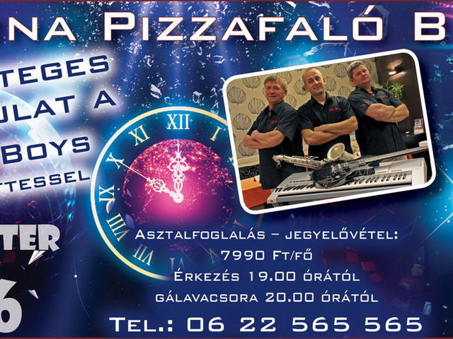 Szilveszteri buli a Korona Pizzafalóban