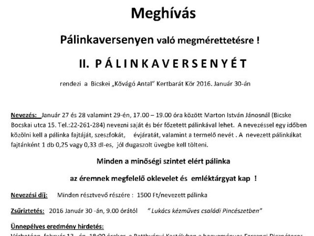 A bicskei pálinkák Forma 1-es versenye