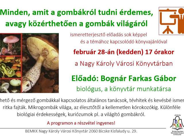 Egy biológus előadása a gombák világáról