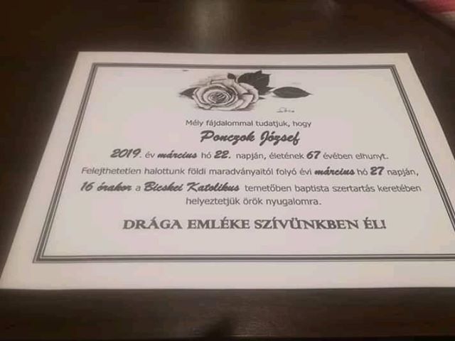 Ponczok József emlékére