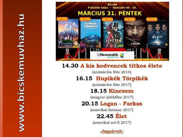 A Kincsem bicskei premierje március 31-én az egykori moziban
