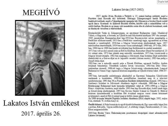 Lakatos István emléktábla kerül a Könyvtárra
