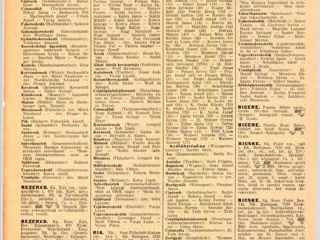 94 év - Bicskei kereskedők, iparosok és gazdák nevei 1924-ből!
