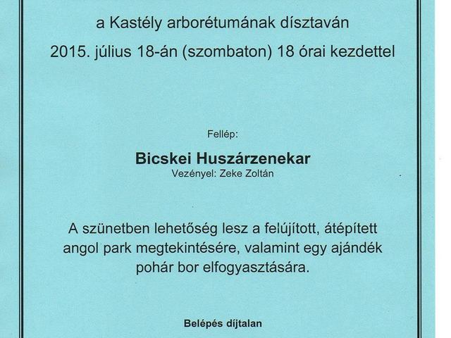 Szigetfesztivál Bicskén? - Koncert a kastélypark dísztavának szigetén