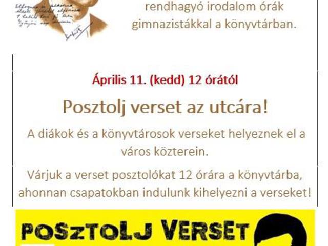 Posztolj verset az utcára!