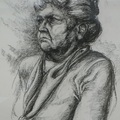 Portrait mit dem Kohlenstift