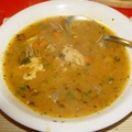 Lila tönkű pereszke leves galuskával
