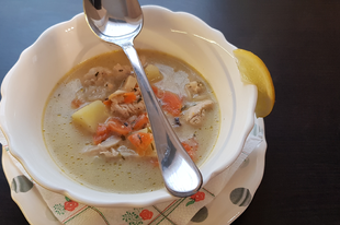 Tárkonyos pulykaragu leves recept