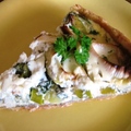 Quiche póréhagymával