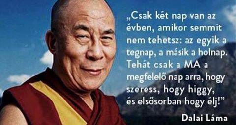 "Ma szeress, higgy, élj!" /Dalai Láma