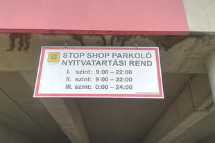 SÚLYOSBODIK A PARKOLÁSI HELYZET ÉRDEN! Újabb szintet zárnak le a Stop Shopban