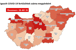 NAPI KORONA: 894 új fertőzött, összesen 765 halott, 54-en lélegeztetőgépen