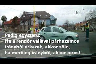 Nem tudni kresz, nem érteni rendőri karjelzések Győrben