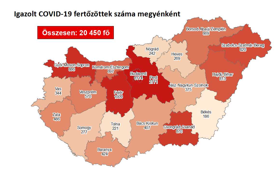 15 EZER FELETT A FERTŐZÖTTEK SZÁMA, 8 HALOTT! Tatabányán és környékén “csak” 18 újabb eset