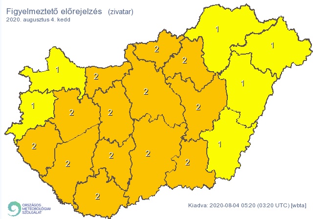 TATABÁNYÁN IS RÁD SZAKADHAT AZ ÉG! Figyelmeztetést adtak ki a meteorológusok