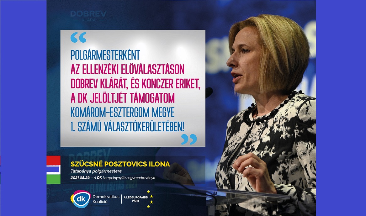 SZÜCSNÉ A DK JELÖLTJEINEK SIKERÉT SZERETNÉ: nyilvánosan meg is köszönték neki!