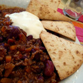 Chili con Carne és sütőben sült tortilla-chips