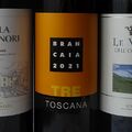 "Kis szupertoszkán" trió 2021-ből - Villa Antinori Rosso, Brancaia Tre, Ornellaia Le Volte 2021