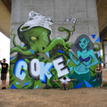 Falfestmény az óceáni műanyagszennyezés ellen