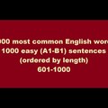 1000 most common English words in 1000 easy (A1-B1) sentences II. (ordered by length) 601-1000 (video)