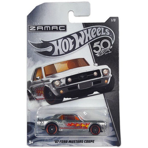 Hot Wheels 50. Születésnapi kisautó - ‘67 FORD MUSTANG COUPE 1/8