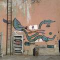 Floek Uno falfestménye a Csepeli Gyárvárosban