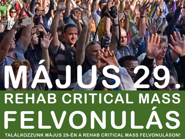 Rehab Critical Mass felvonulás 2016. - MÁV támogatás