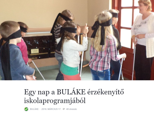 Érzékenyítő iskolaprogram BULÁKE - jegyzet egy szakmai napról