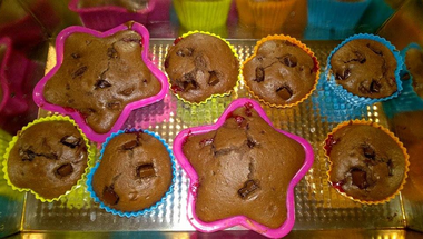 Megunhatatlan csokis-meggyes muffin